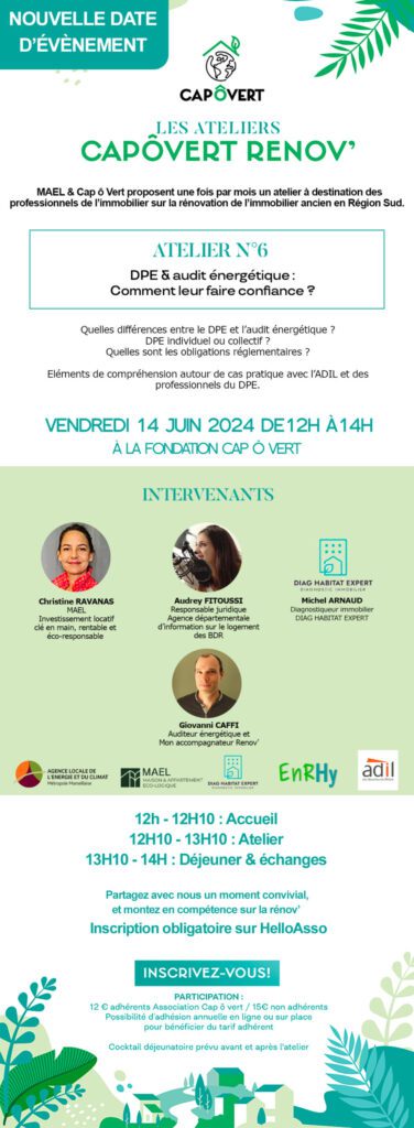 Atelier Cap ô Vert juin 2024